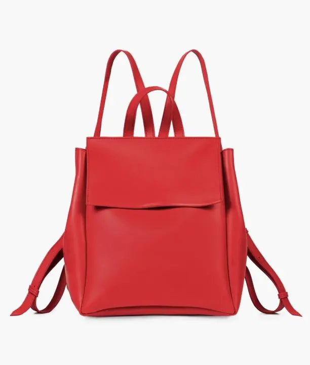 Red Women Leather Backpacks 557 GALAXY BAGS