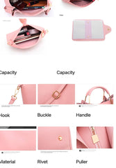 Red ladies 3 in 1 Tote Bag 8850-3 GALAXY BAGS