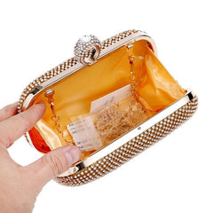 Golden Latest Stylo Bridal Clutch For Women 5002 GALAXY BAGS