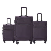Purple Goby London Carry-On Luggage Suitcase 3Pcs Sets On Wheels Oxford Luggage 3006 GALAXY BAGS
