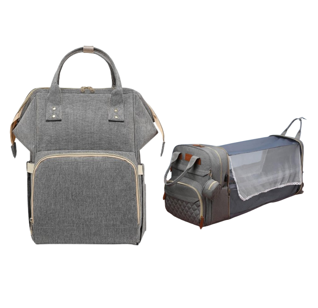 Grey Diaper Bag, Baby Nappy Changing Bag 4125 GALAXY BAGS