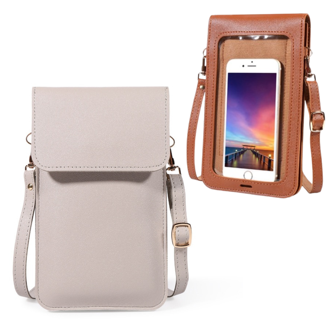 Touch Screen Ladies Cell Phone Wallet PU Leather