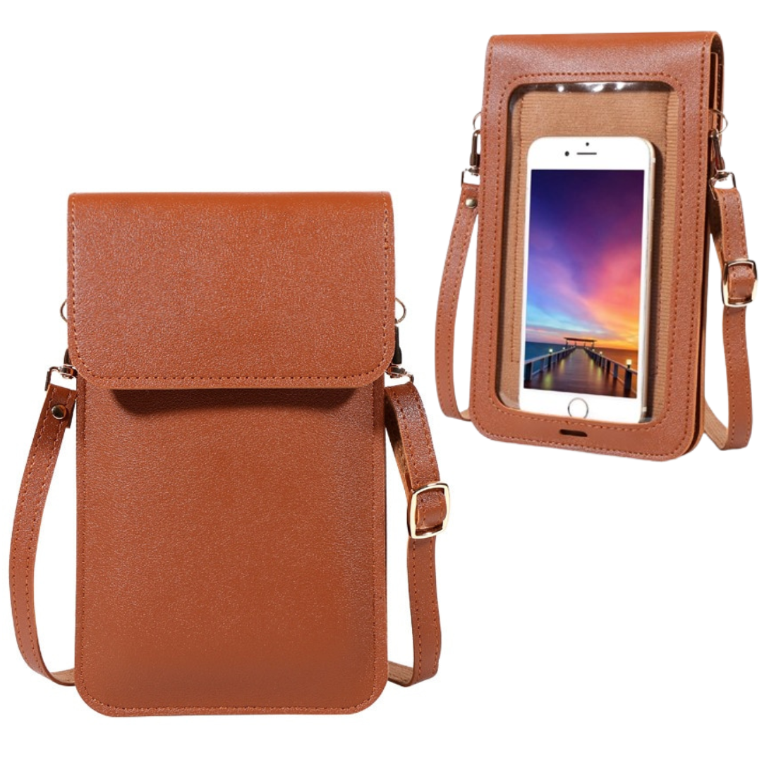 Touch Screen Ladies Cell Phone Wallet PU Leather
