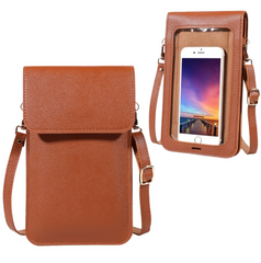 Touch Screen Ladies Cell Phone Wallet PU Leather
