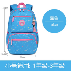 Kids' Blue Cartoon Backpack for Girls - Spacious School & Daypack HD11796 ( Best For Playgroup to 3rd Class)