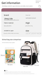 Kids' School Backpack without KeyChain - Cute Plaid Design for Girls ZK402 ( Best For Playgroup to 4th Class)