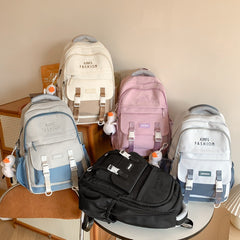 Elementary School, Junior High School, High School, and University, Large-Capacity Backpacks, Simple Backpacks for Women ZK409