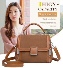 New Trendy Contrasting Soft Leather Crossbody Bag YC-9830