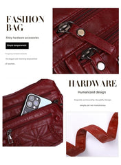 New Fashion All-match Middle-aged and Elderly Mother's Bag Large Capacity Shoulder Crossbody Bag 8026