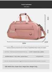 Travel Bag, Ultra-Large Capacity, Lightweight Storage Bag, Dry and Wet Separation, Portable Travel Sports Bag for Men and Women ZK416