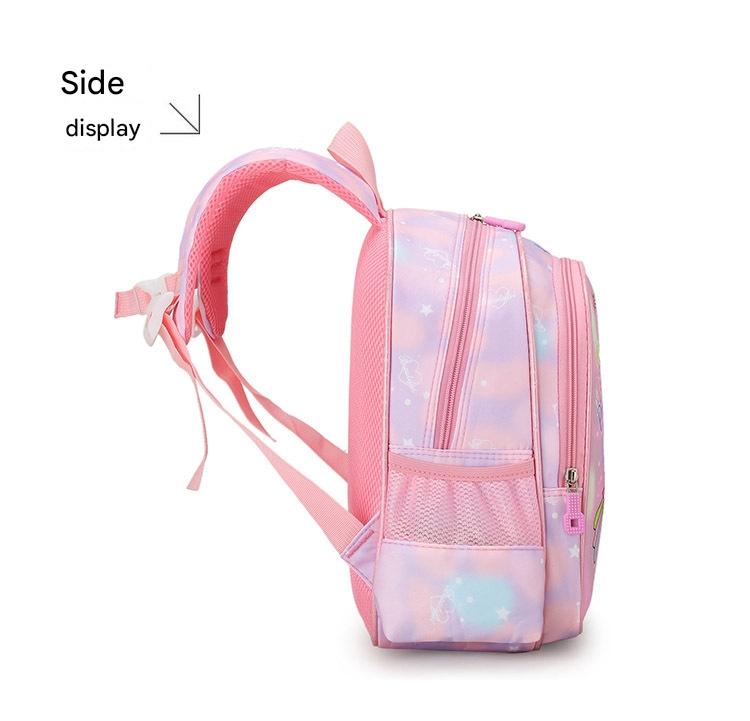Pink Cartoon Kids Backpack with Fairy Tale Design