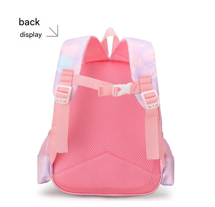 Pink Cartoon Kids Backpack with Fairy Tale Design