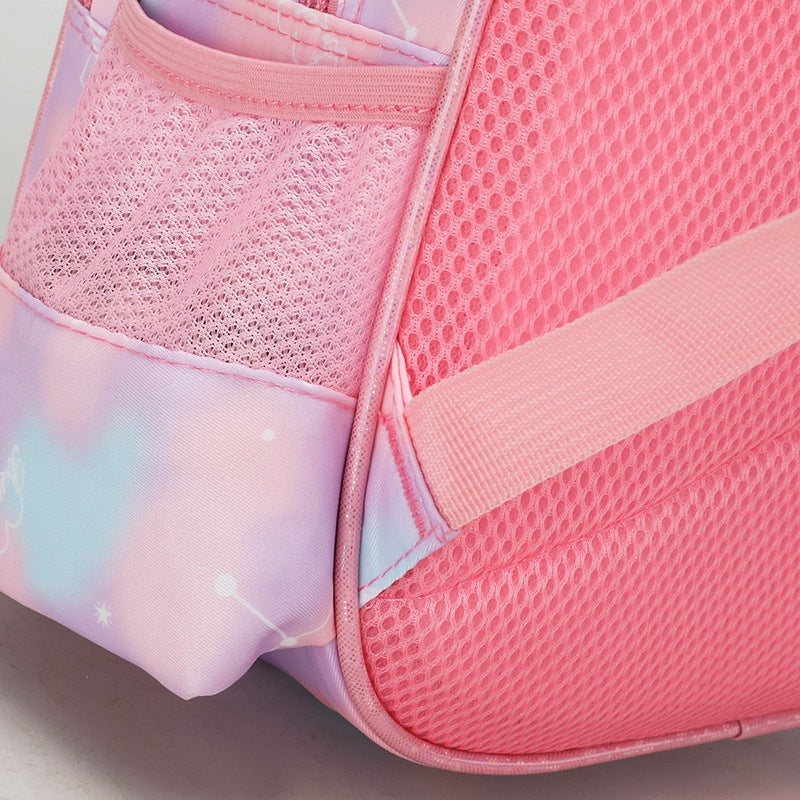 Pink Cartoon Kids Backpack with Fairy Tale Design
