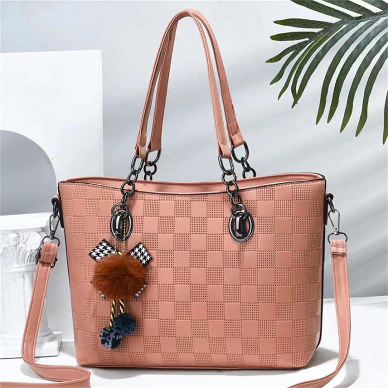 Pink Leather Handbag for ladies 993-5