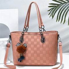 Pink Leather Handbag for ladies 993-5