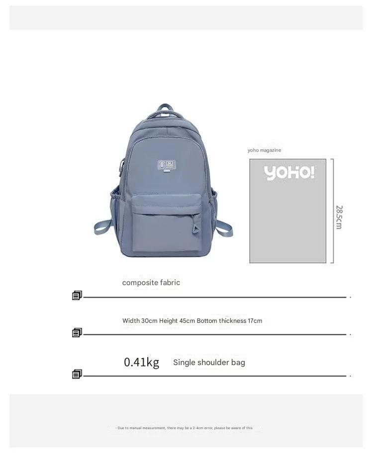 Green Student Schoolbag Junior High School Boys and Girls Backpack 1688-11