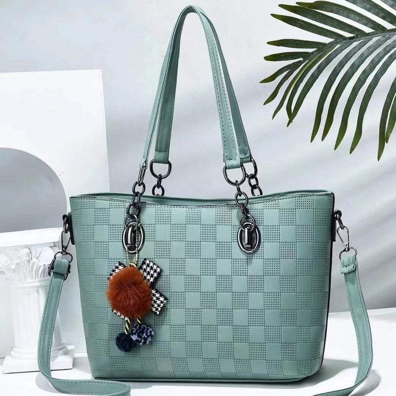 Green  Leather Handbag for ladies 993-5