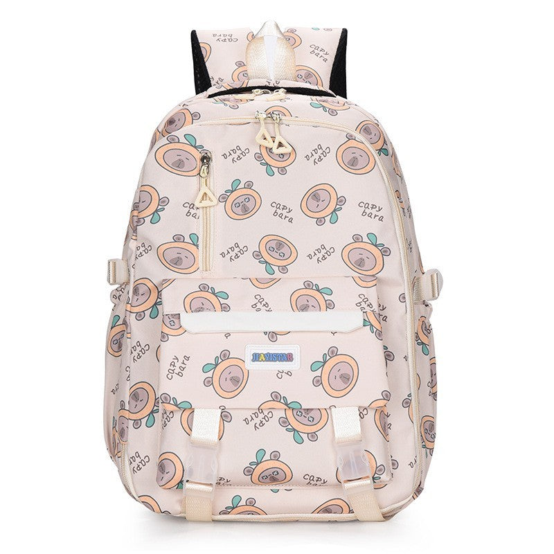 Lovely Capybara Backpack Teens School Bag For Student ZK430