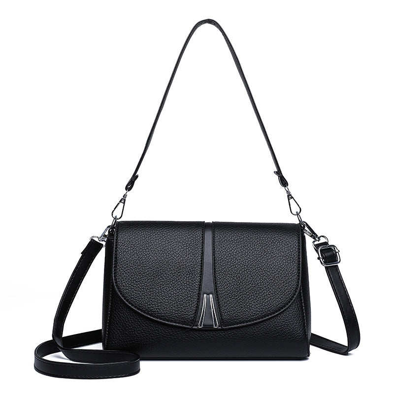 New Large Capacity Fashionable Simple Women's Single Shoulder Bag Soft Leather 851-9839