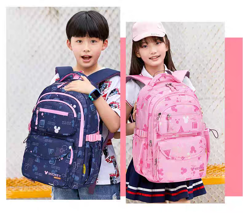 Kids' Blue Cartoon Backpack for Girls - Spacious School & Daypack HD11796 ( Best For Playgroup to 3rd Class)