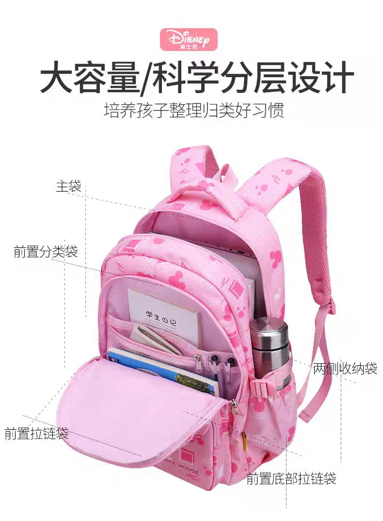 Kids' Blue Cartoon Backpack for Girls - Spacious School & Daypack  HD11796  ( Best For Playgroup to 3rd Class)