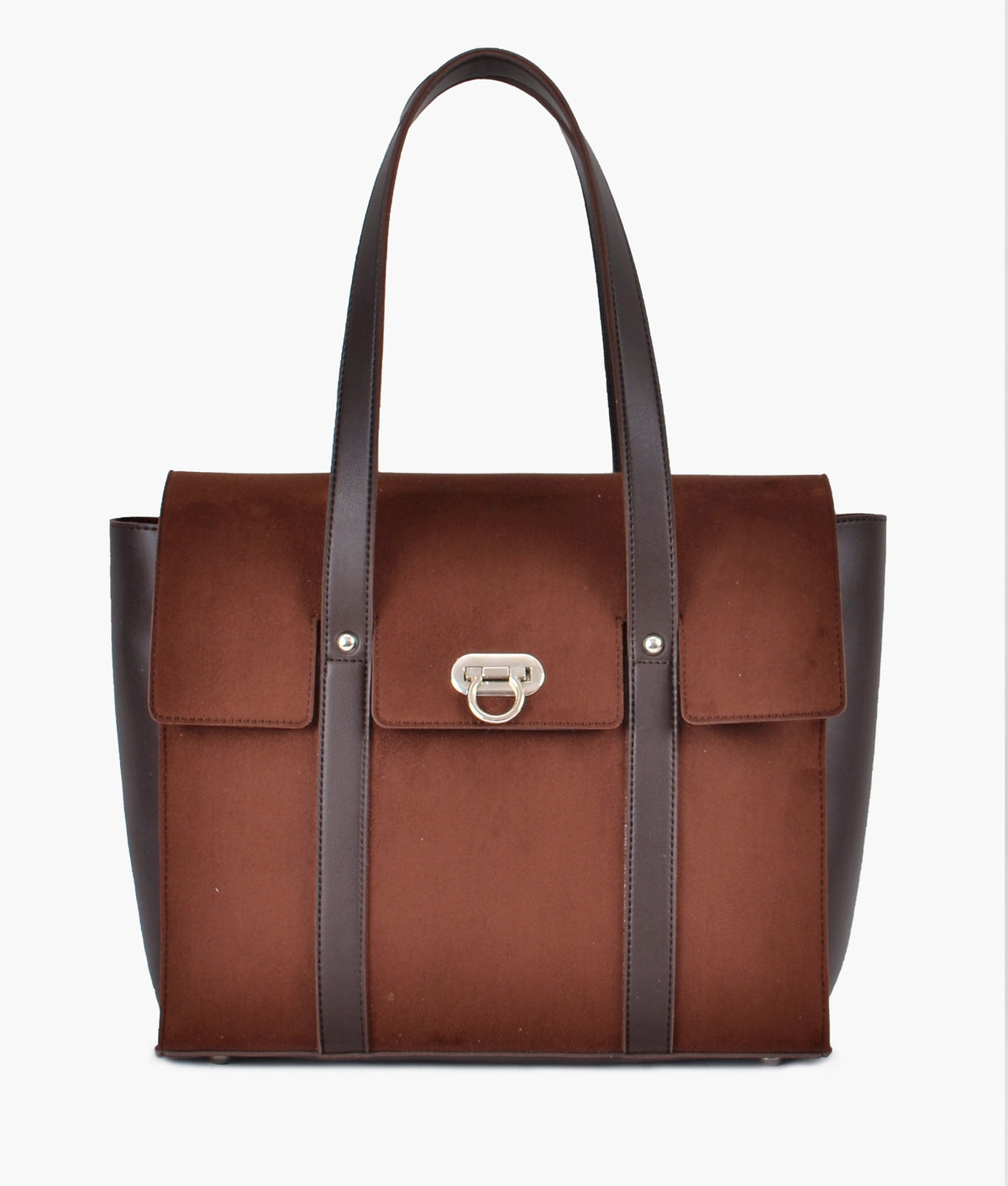 Brown valvet Handbag For Girls 604