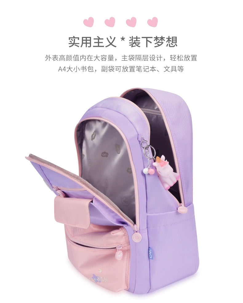Kids' School & Sports Backpack - Cute Unicorn Design, Durable & Lightweight HD0030 ( Best For Playgroup to 3rd Class)