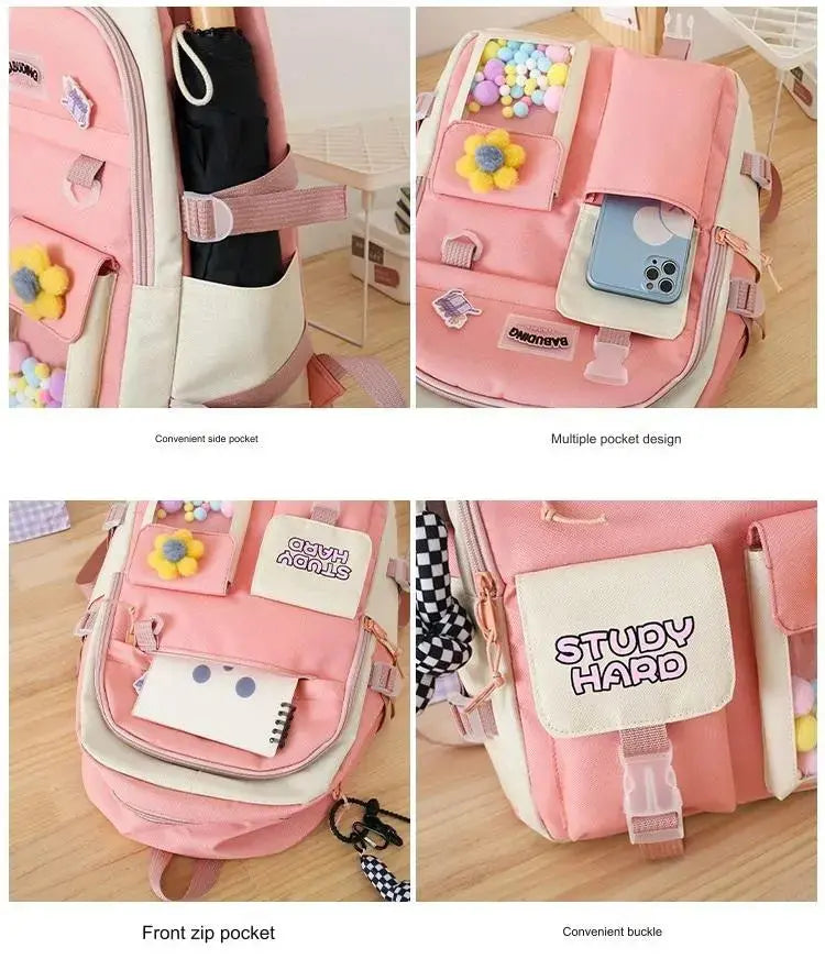 White Backpack For Girls 4240 GALAXY BAGS