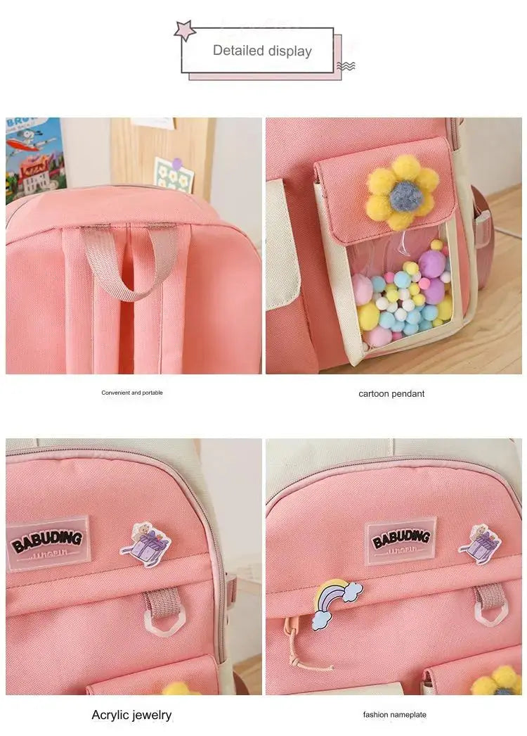 White Backpack For Girls 4240 GALAXY BAGS