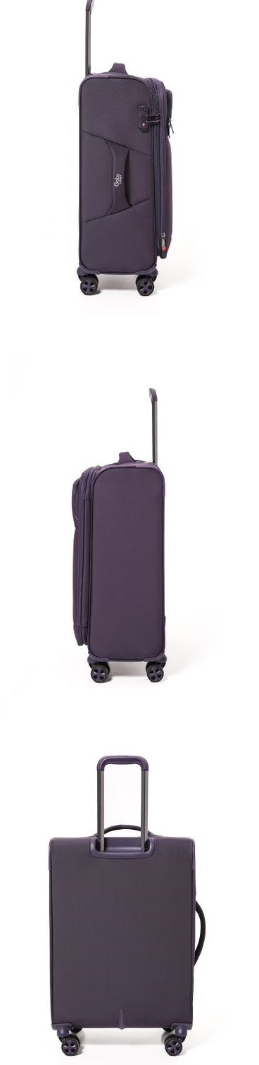 Purple  Goby London Carry-On Luggage Suitcase 3Pcs Sets On Wheels Oxford Luggage 3006 GALAXY BAGS