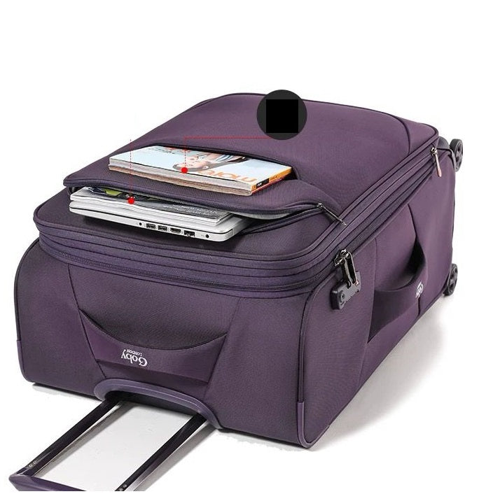 Purple  Goby London Carry-On Luggage Suitcase 3Pcs Sets On Wheels Oxford Luggage 3006 GALAXY BAGS