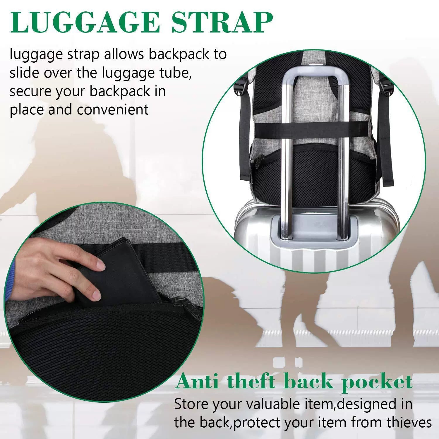 Men's High-End Large-Capacity Business Backpack Travel Laptop Backpack ZK415