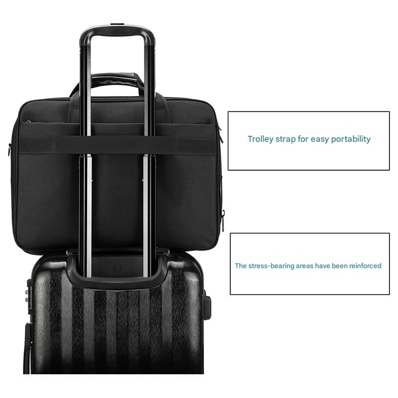 Men's briefcase oxford cloth waterproof laptop bag large capacity multi-layer business crossbody bag