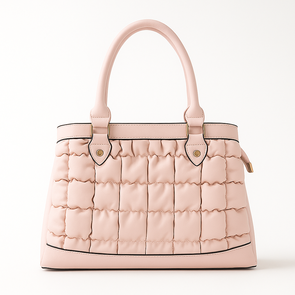 Trendy Bubble Quilted Leather Handbag – Luxury Style on Sale A002