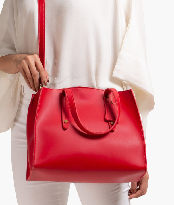 Red Handbag For Girls with Model