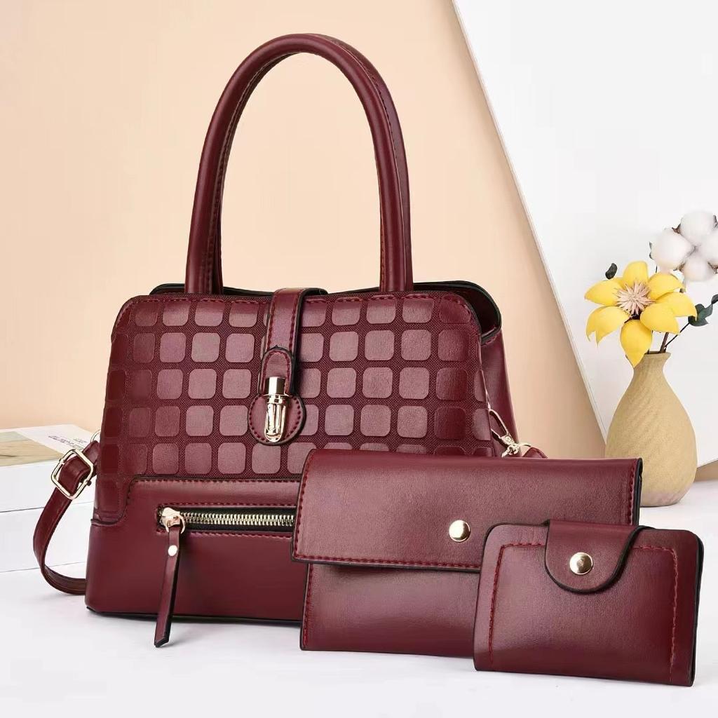 Maroon 3 in 1Handbag For Girls 207-7