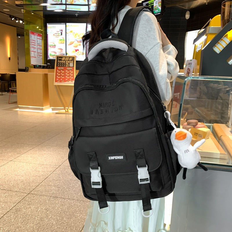 Elementary School, Junior High School, High School, and University, Large-Capacity Backpacks, Simple Backpacks for Women ZK409