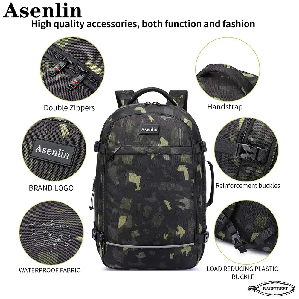 Asenlin 40L Travel Backpack for Women Men 17 Inch Laptop Backpack Flight Approved Luggage Carry On