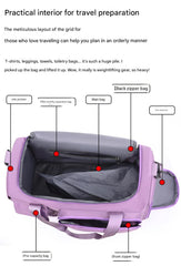 Stylish & Spacious Travel Duffle Bag - Perfect for Travel, Gym & More 4141