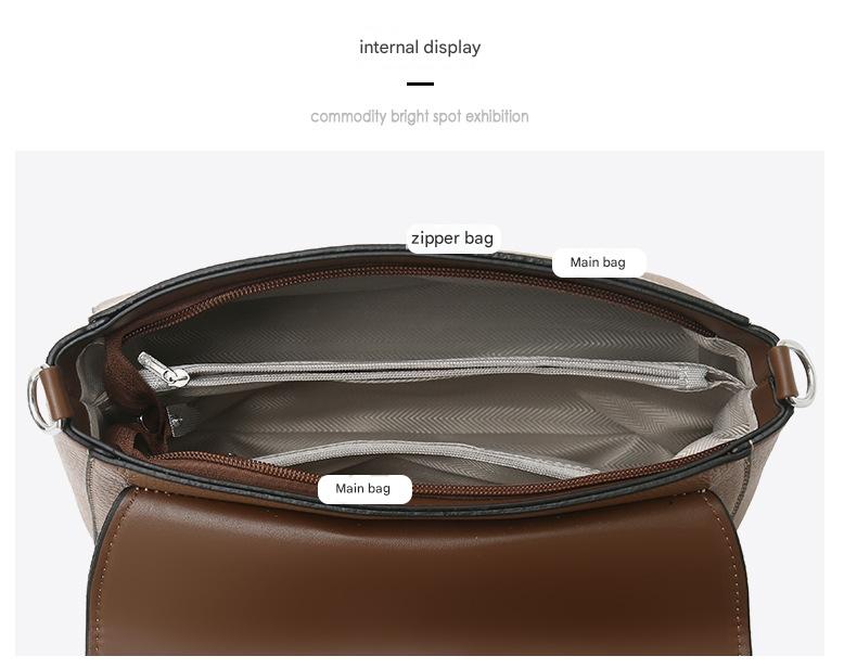 Premium Leather Crossbody Bag with Metallic Details 555-8