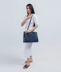 Blue Handbag For Women With Model