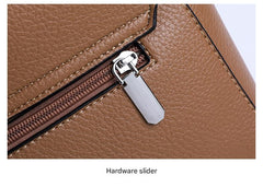 Premium Leather Crossbody Bag with Metallic Details 555-8