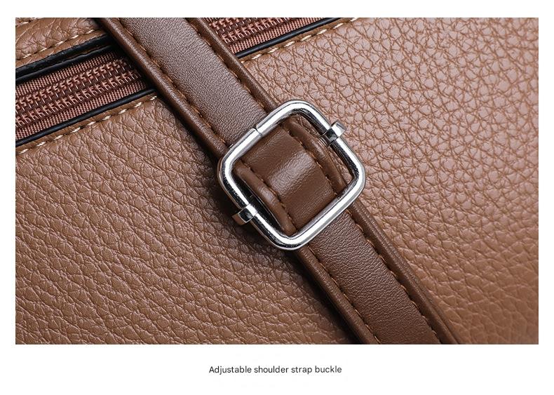 Premium Leather Crossbody Bag with Metallic Details 555-8