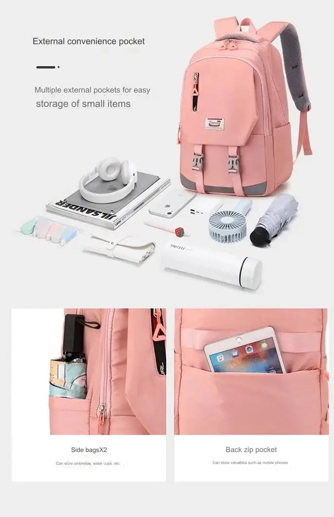 Pink backpack for women 4060 GALAXY BAGS