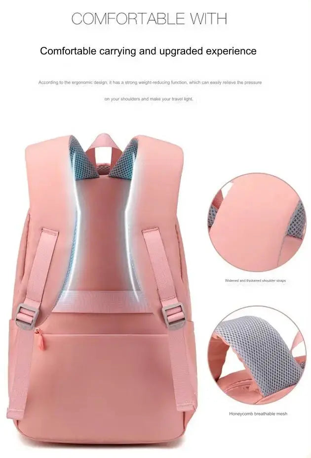 Pink backpack for women 4060 GALAXY BAGS