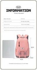 Pink backpack for women 4060 GALAXY BAGS