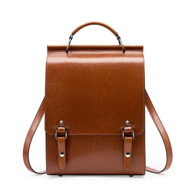 Musterd Leather Backpacks For women-Chic Zipper Closure Backpack 557-1 GALAXY BAGS