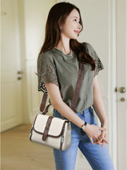 New Fashion Solid Color Small Square Handbag Crossbody Versatile Lightweight 8219-0181