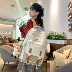 Elementary School, Junior High School, High School, and University, Large-Capacity Backpacks, Simple Backpacks for Women ZK409