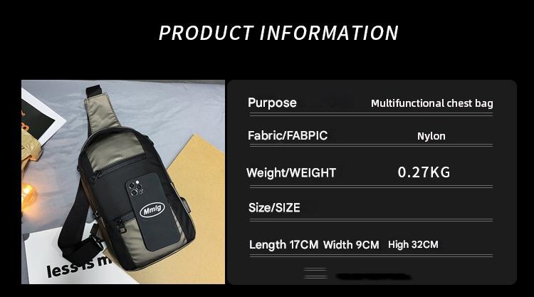 Men's functional messenger bag trendy Design 4108